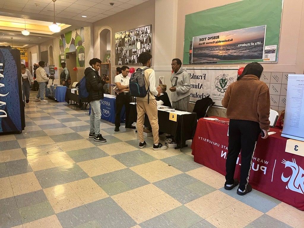 During this CTE Month Franklin High School hosted a career and college fair to help students begin to imagine life after high school! College prep and career prep are inextricably linked!