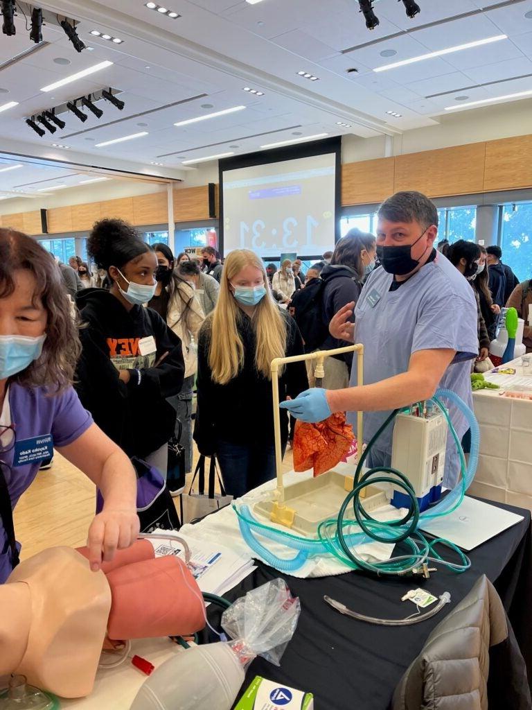 Franklin HS students went on a field trip organized by CTE Teacher Morgan Flake to the Sound Careers in Health Care Event