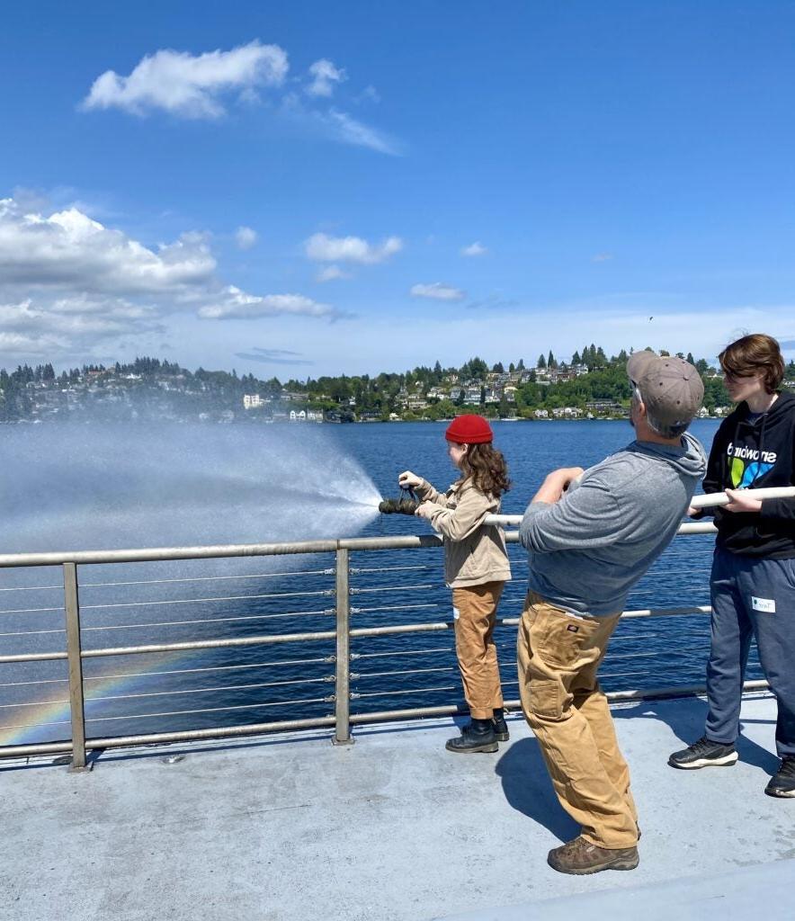 student on field trip aboard the steamship Virginia