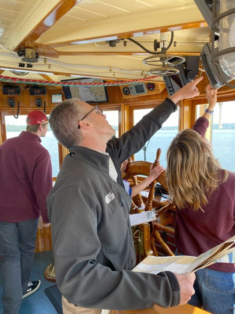 student on field trip aboard the steamship Virginia