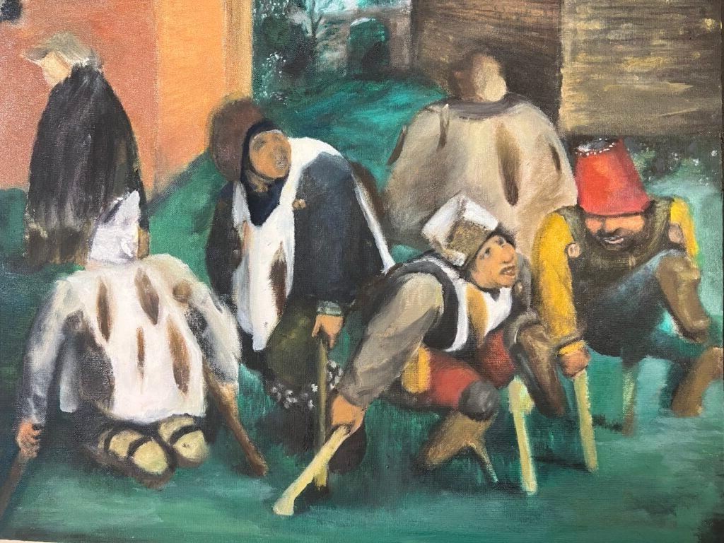 Max Mayer, 12th Grade, "Master Copy of "The Beggars" by P. Brueghel the Elder"